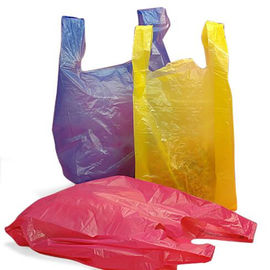 प्लास्टिक कंपोस्टेबल शॉपिंग बैग, कस्टम मुद्रित पैकेजिंग टी शर्ट बैग